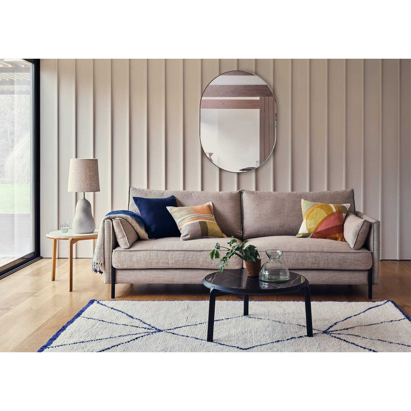 Heal's Tortona 4 seater Sofa Smart Luxe Velvet Midnight - Heal's UK Furniture