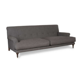 Scp Oscar 3 Seater Informal Sofa Melton Wool Shale Walnut Feet