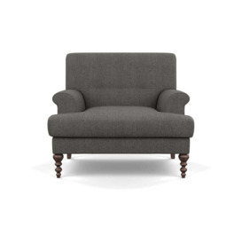 Scp Oscar Formal Armchair Melton Wool Shale Walnut Feet