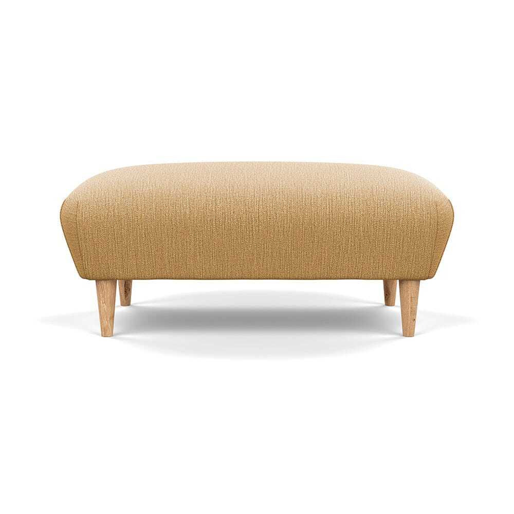 Heal's Somerset Footstool Smart Linen Sand Natural - Heal's UK Furniture - image 1
