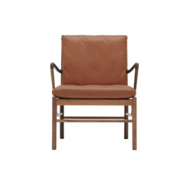 Carl Hansen & Son OW149 Colonial Armchair Oiled Walnut Upholstered in Thor 307 - Heal's UK Furniture