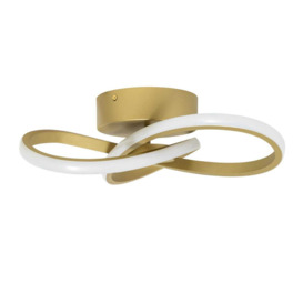 Heal's Ribbon LED Flush Surface Light Satin Gold