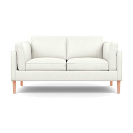 Heal's Sonno 2 Seater Sofa Linea Leather White 634 Natural Feet