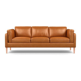 Heal's Sonno 4 Seater Leather Stonewash Toffee 277 Natural Feet