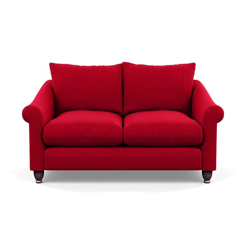 Heal's Devon 2 Seater Sofa Melton Wool Red Oxide Walnut Stained Feet - image 1