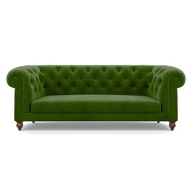 Heal's Fitzrovia 3 Seater Sofa Smart Luxe Velvet Grass Chestnut Stain Feet