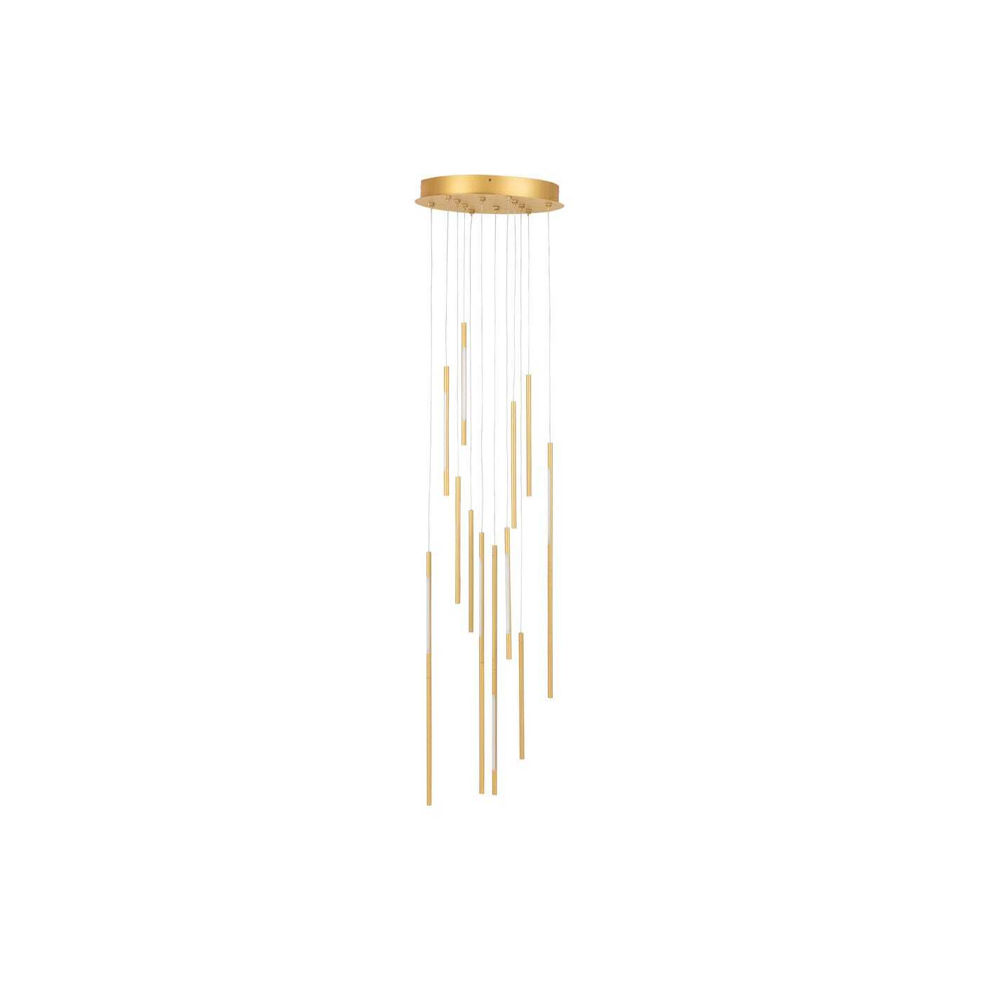 Heal's Saber LED Chandelier 12 Light Cluster Pendant Gold - image 1