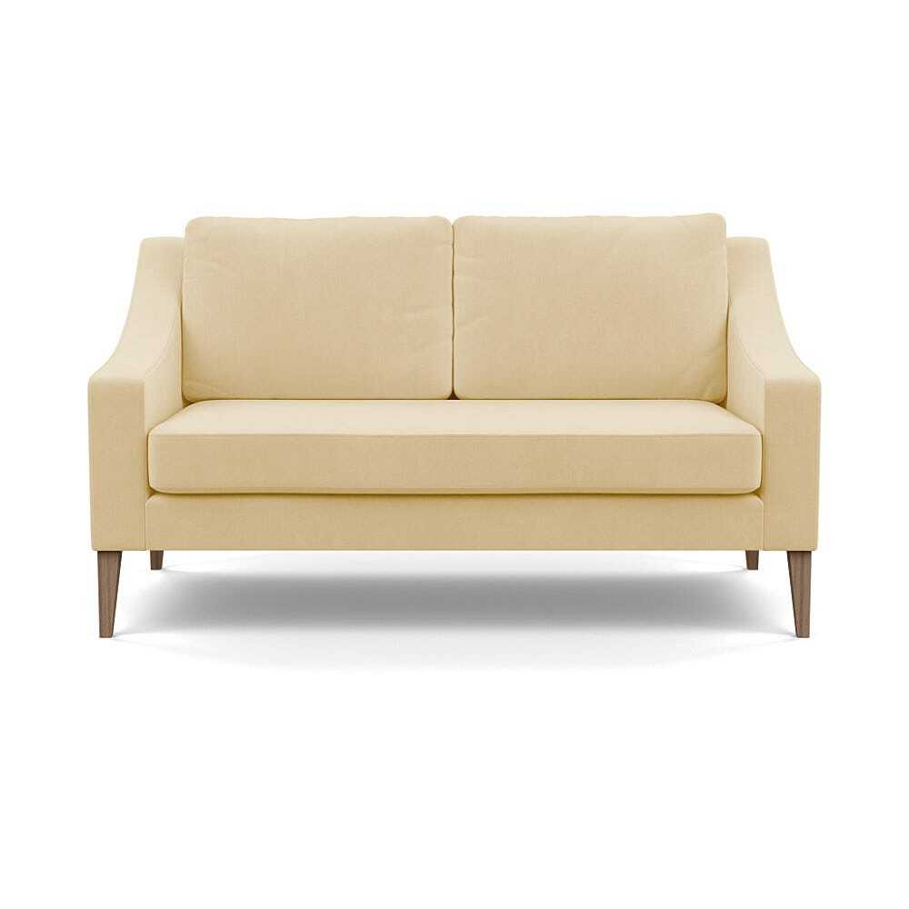 Heal's Richmond 2 Seater Sofa Smart Luxe Velvet Biscuit Tinted Ash Feet - Heal's UK Furniture