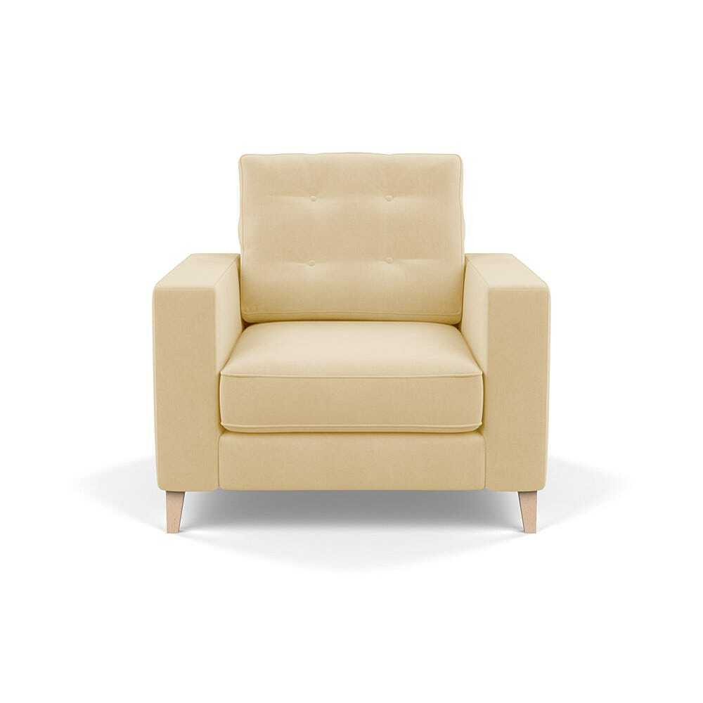 Heal's Richmond 4 Seater Sofa Brushed Cotton Pine Natural Feet - Heal's UK Furniture