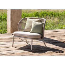 Vincent Sheppard Kodo Outdoor Lounge Chair Dune White Olive and Blush Cushions - thumbnail 2