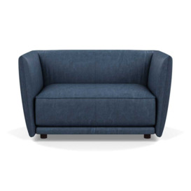 Heal's Valley Loveseat Old England Leather Blue 002