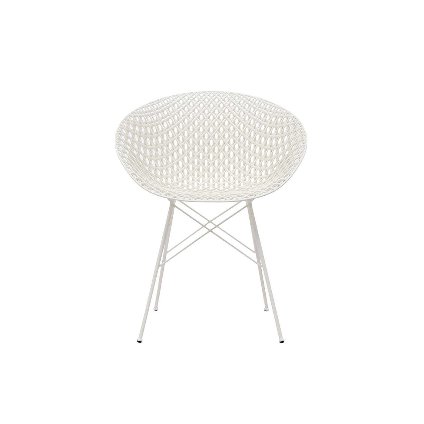 Kartell Smatrik Chair White Seat White Frame Garden - Heal's UK Outdoor Furniture - image 1