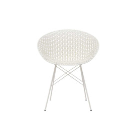 Kartell Smatrik Chair White Seat White Frame Garden - Heal's UK Outdoor Furniture - thumbnail 1