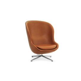 Normann Copenhagen Hyg Swivel Lounge Chair Ultra Leather - thumbnail 1