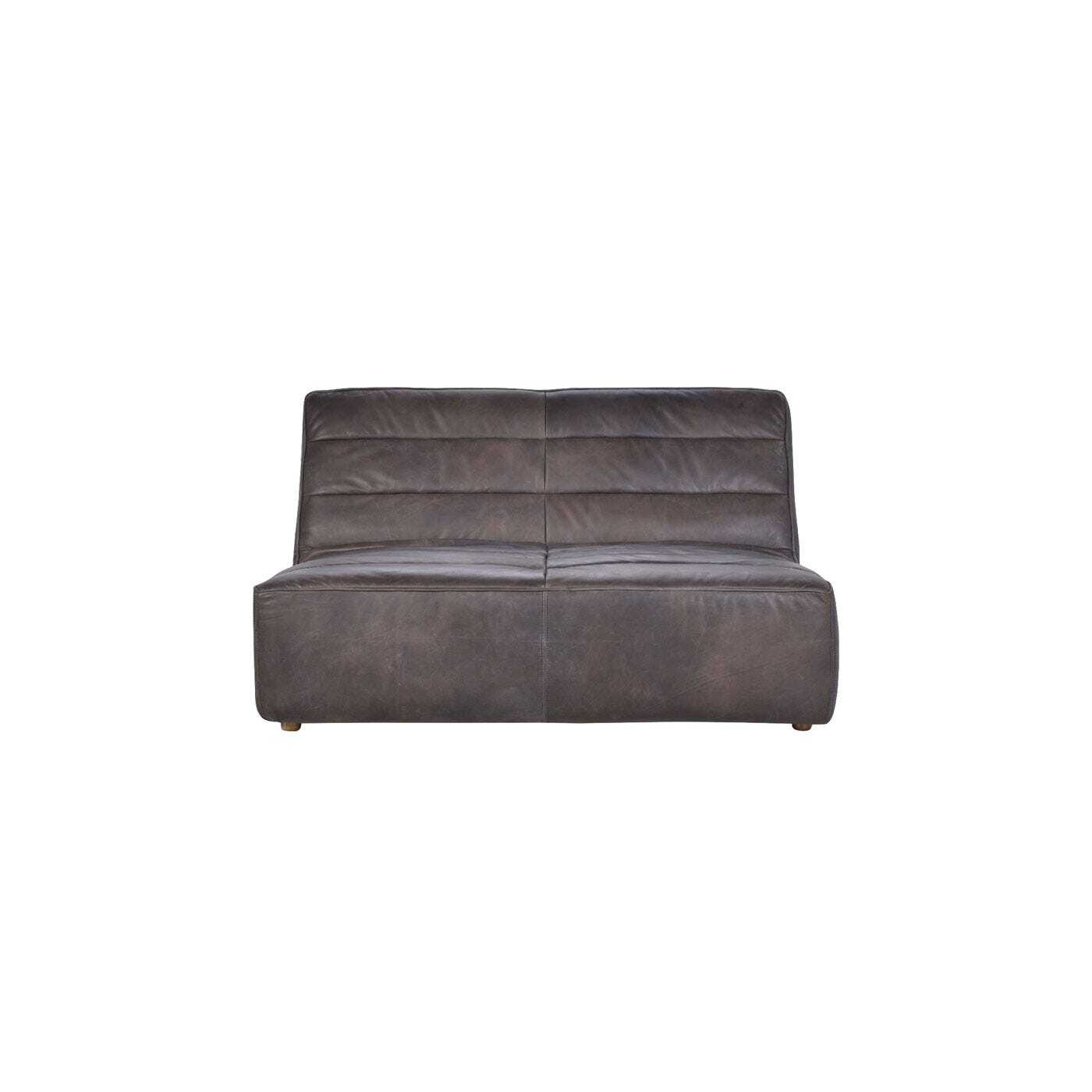 Timothy Oulton Shabby 2 Seater Sofa Destroyed Black Leather - Heal's UK Furniture