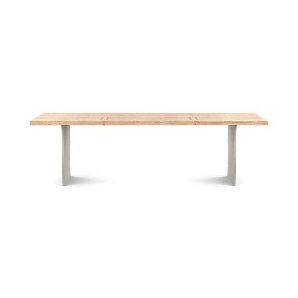 Heal's Berlin Dining Table 260x100cm White Oak Straight Edge Not Filled Stainless Steel Legs