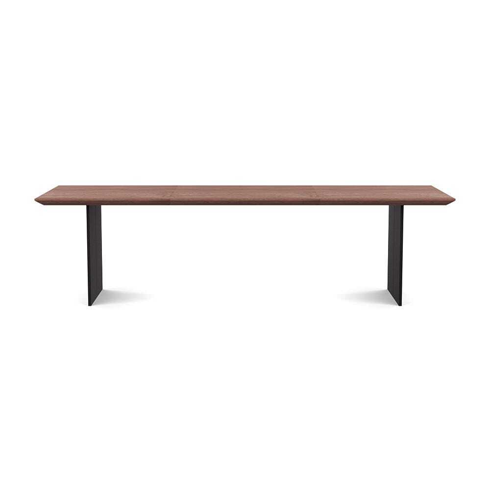 Heal's Berlin Dining Table 280x100cm Walnut Chamfered Edge Not Filled Black Legs