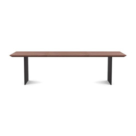 Heal's Berlin Dining Table 280x100cm Walnut Chamfered Edge Not Filled Black Legs