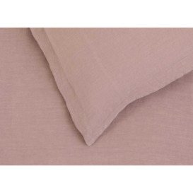 Heal's Washed Linen Dusky Pink Fitted Sheet Double