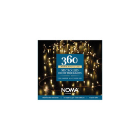 Noma Warm White 360 LED Indoor or Outdoor Micro String Lights Copper Cable