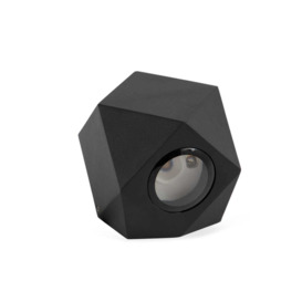Heal's Outdoor or Bathroom LED Wall Light Diamond Cube Black