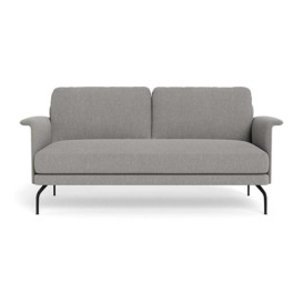 Heal's Iver 2 Seater Sofa Texture Pale Grey Black Feet - Heal's UK Furniture
