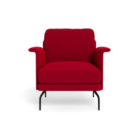 Heal's Iver Armchair Melton Wool Red Oxide Black Feet