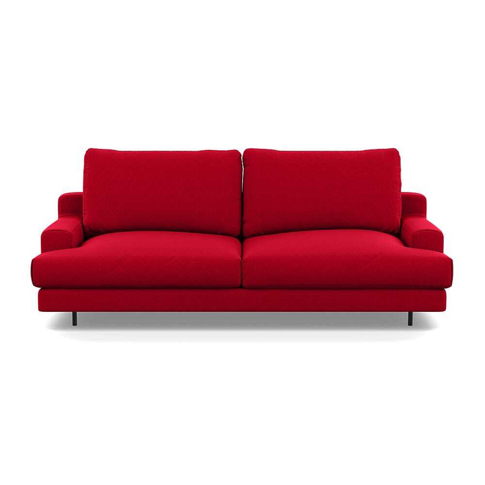 Heal's Orso 3 Seater Sofa High Back Melton Wool Red Oxide Black Feet - Heal's UK Furniture - image 1