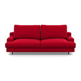 Heal's Orso 3 Seater Sofa High Back Melton Wool Red Oxide Black Feet - Heal's UK Furniture - thumbnail 1