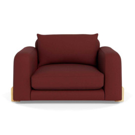 Heal's Nuvola Loveseat Capelo Linen-Cotton Etruscan Red Natural Feet