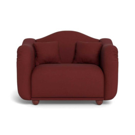 Heal's Tetbury Loveseat Capelo Linen-Cotton Etruscan Red Walnut Stained Feet