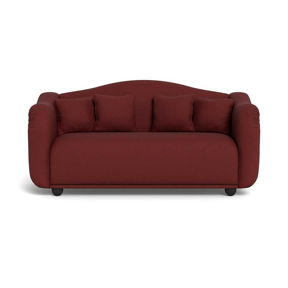 Heal's Tetbury 3 Seater Sofa Capelo Linen-Cotton Etruscan Red Black Feet