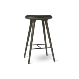 Mater High Stool H74cm Grey Stained Beech