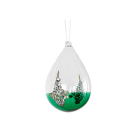 The Original Winters Tale Glass Dipped Pear Bauble 8cm Green