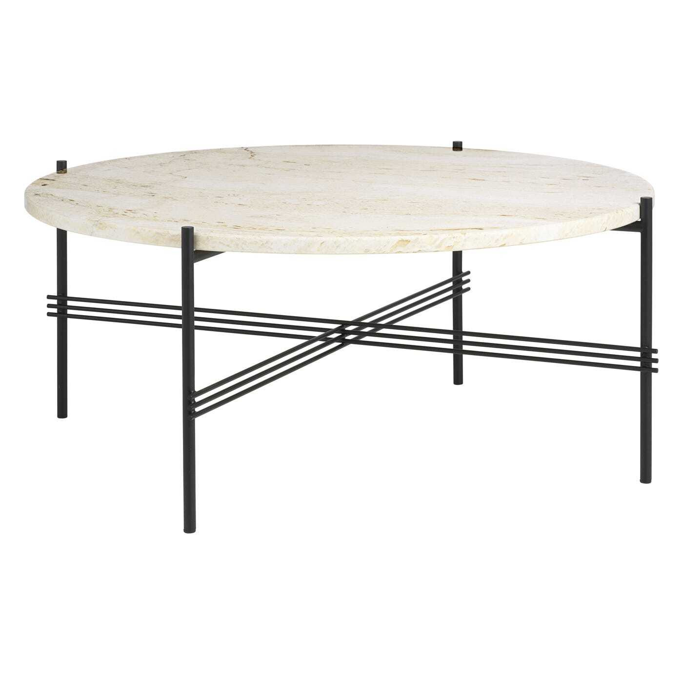 Gubi TS Coffee Table Large in Neutral White Travertine - image 1