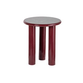 Heal's Lazio Side Table in Red and Black Ceramic