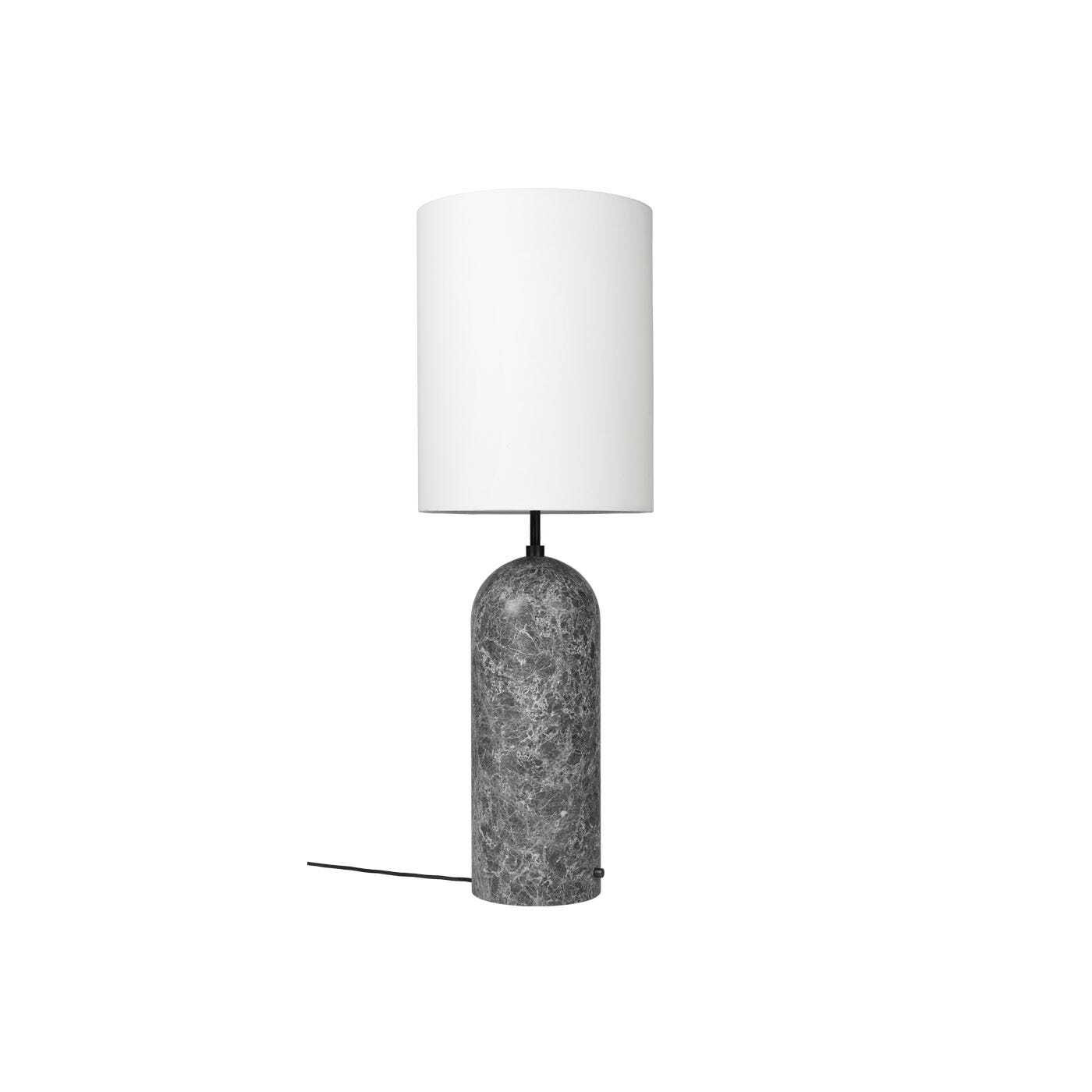 Gubi Fol19 Gravity Floor Lamp XL High Grey Marble Base White Shade - image 1