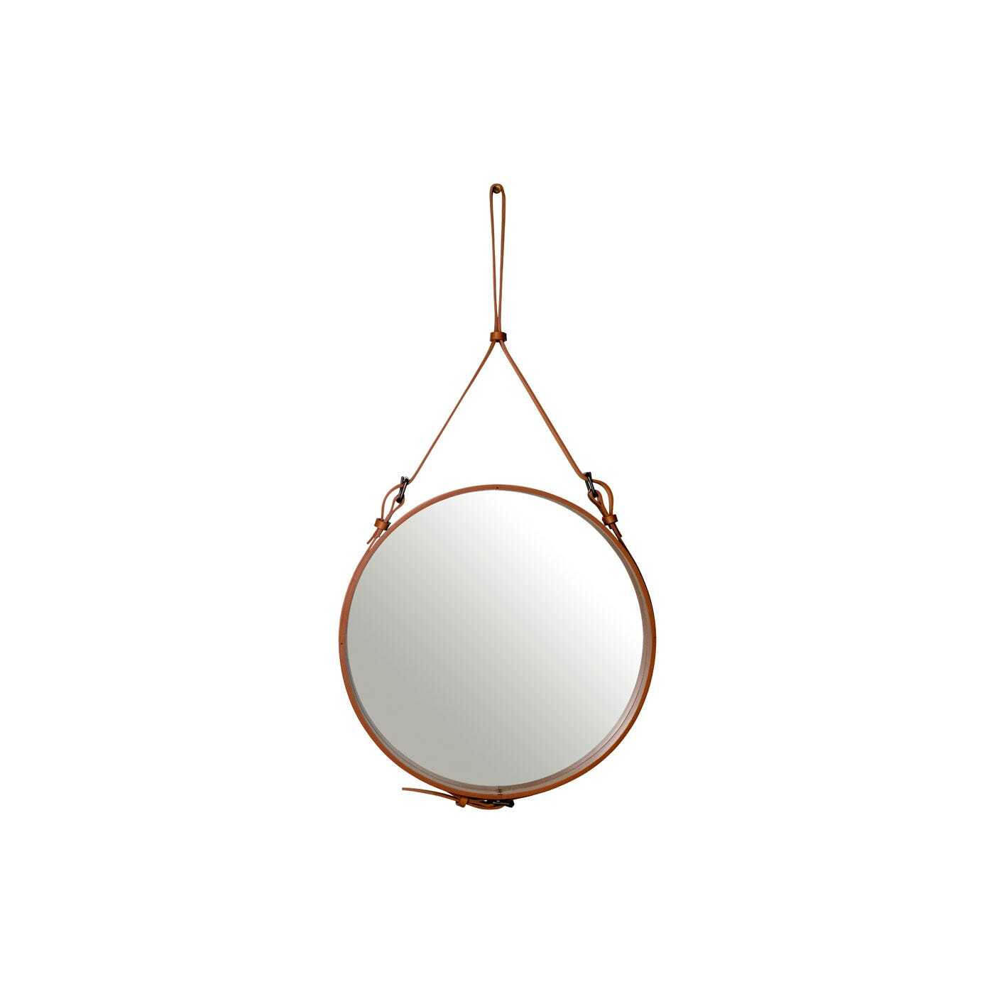 Gubi Adnet Wall Mirror Small Tan Leather - image 1