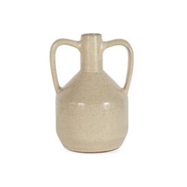 Maria Portugal Terracotta Terracotta Vase Cream with Handles