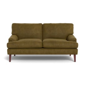 Heal's Stanton 2 Seater Sofa Smart Linen Mix Maroon Walnut Stained Feet - thumbnail 2