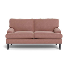 Heal's Stanton 2 Seater Sofa Smart Luxe Velvet Dusky Pink Black Feet