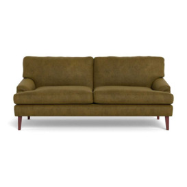 Heal's Stanton 3 Seater Sofa Smart Linen Mix Navy Walnut Stained Feet - thumbnail 2