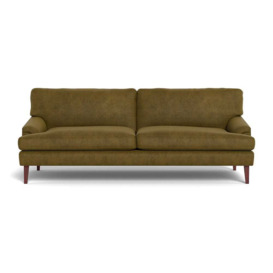 Heal's Stanton 4 Seater Sofa Smart Luxe Velvet Cognac Natural Feet - thumbnail 2