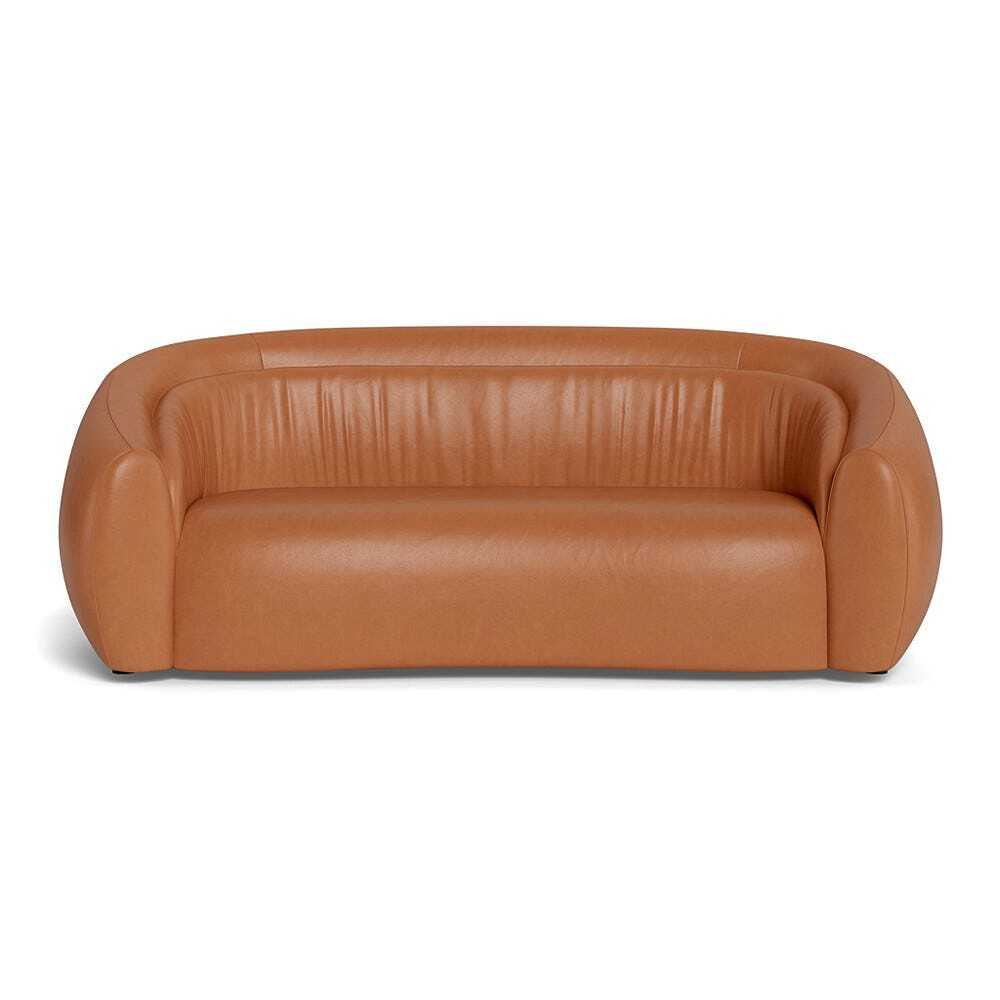 Heal's Flora 3 Seater Sofa Linea Leather Brown - image 1