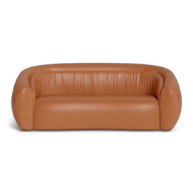 Heal's Flora 3 Seater Sofa Linea Leather Brown - thumbnail 1