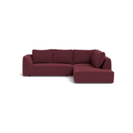 Heal's Morven Right Hand Facing Large Corner Sofa Smart Linen Mix Maroon