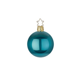 Inge's Christmas Decor Glass Pearl Ball Bauble 10cm Blue/Green