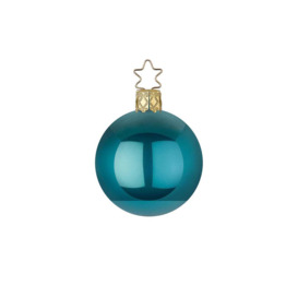 Inge's Christmas Decor Glass Pearl Ball Bauble 12cm Blue/Green