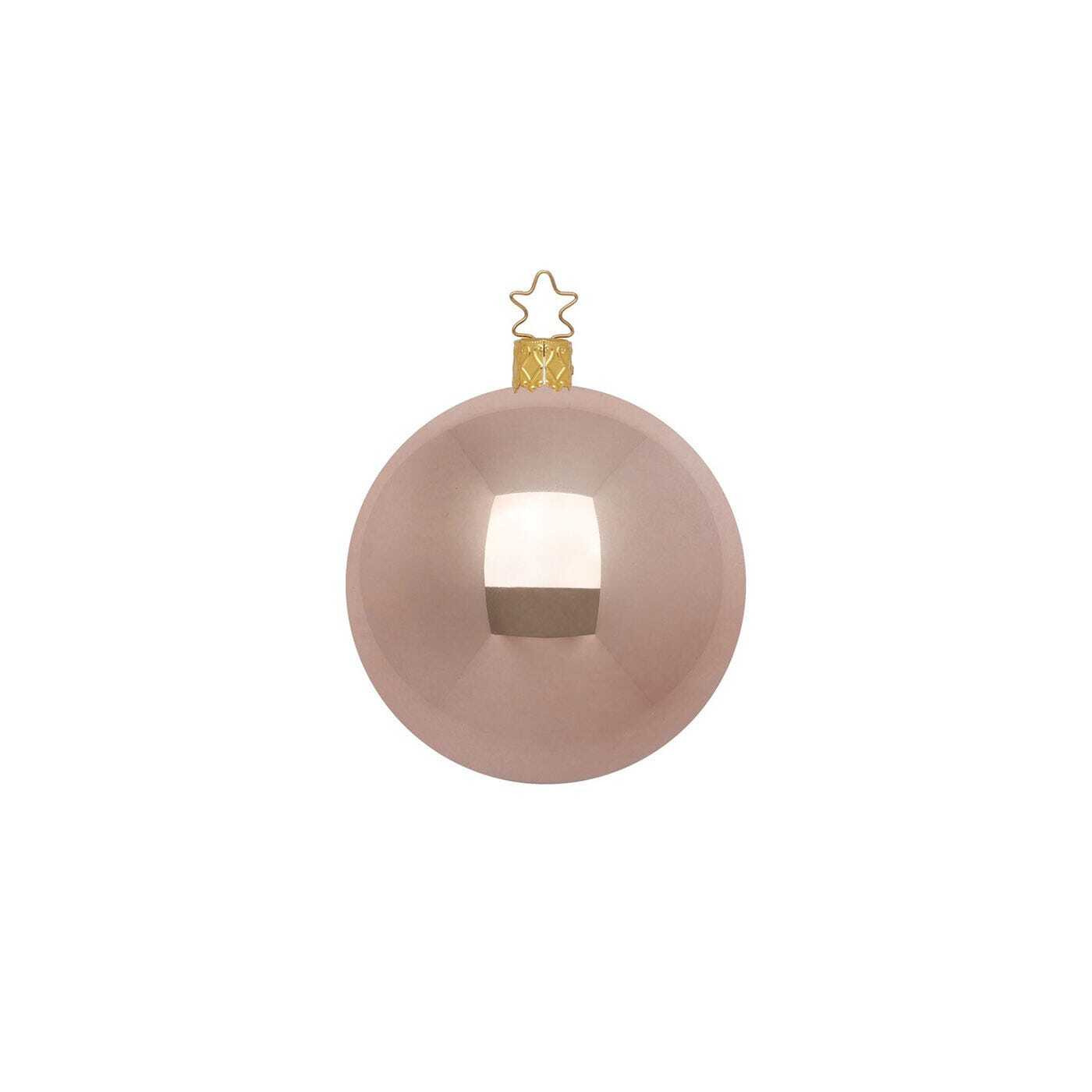 Inge's Christmas Decor Glass Pearl Ball Bauble 12cm Nougat