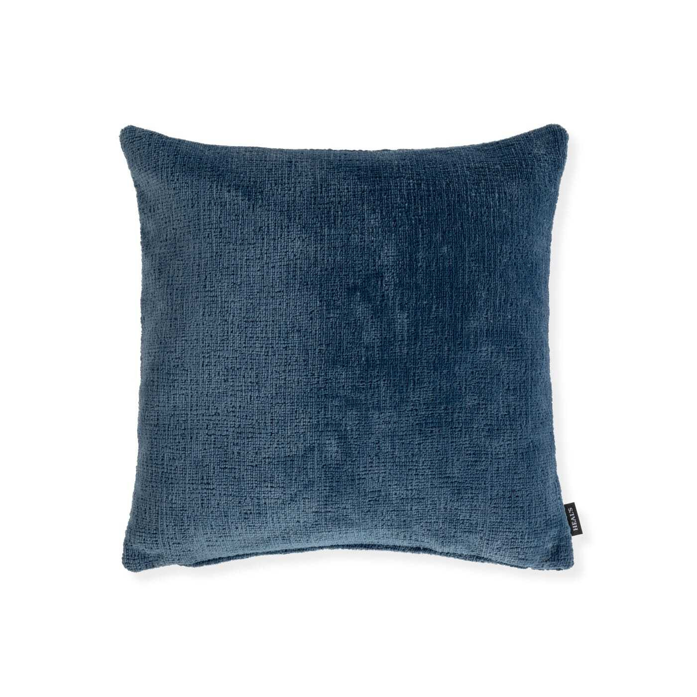 Heal's Boucle Velvet Cushion Cobalt 45 x 45cm